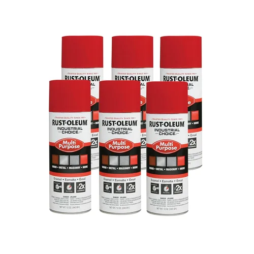 Miniatura 15 de Aerosol de esmalte Rust-Oleum para uso general; envase de 16 onzas líquidas; lata de aerosol, Blanco brillante, 6 BLANCO BRILLO