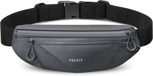 Miniatura 9 de VULKIT Riñonera ligera e informal para mujeres y hombres, riñonera para exteriores para liberar tus manos, cintura impermeable de nailon con banda