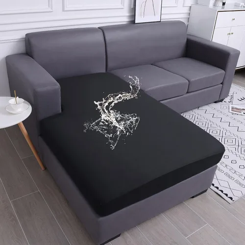 Miniatura 11 de hyha Fundas de cojín impermeables para sofá, funda elástica para asiento de sofá para perro, lavable, antideslizante, impermeable, fundas de cojín