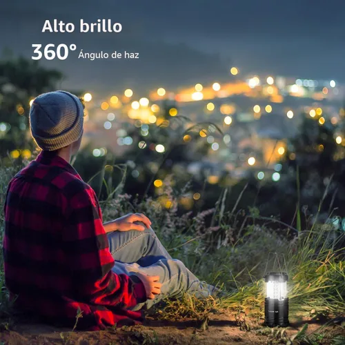 Miniatura 5 de Lepro Faroles LED para campamento con pilas, plegables, resistentes al agua IPX4, luces portátiles para exteriores, para emergencias, huracanes
