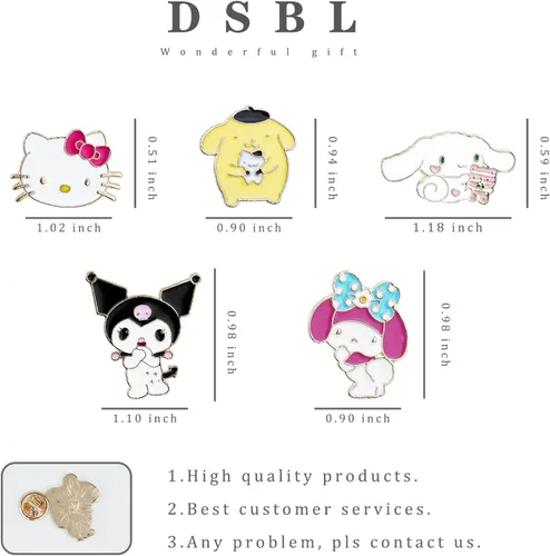 Miniatura 2 de Lindos pines de estilo gato de gatito con diseño de caricaturas, pines de solapa esmaltados para mochilas, Acero inoxidable, multicolorfantasía