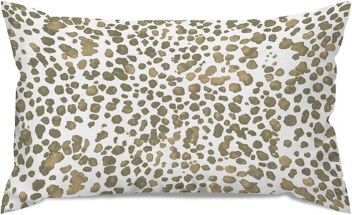 Miniatura 23 de Fundas de almohada con estampado de leopardo y guepardo negro y marrón, 12 x 18 pulgadas, fundas de cojín de granja para sofá, sala de estar
