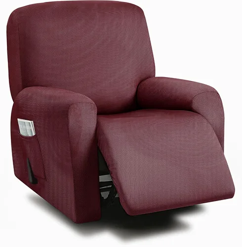 Miniatura 28 de ULTICOR Fundas para Sofá Reclinable de 8 Piezas, Fundas Elásticas de Hilo Teñido para Sofá Reclinable de 3 Cojines, Fundas Deslizables para Sofá