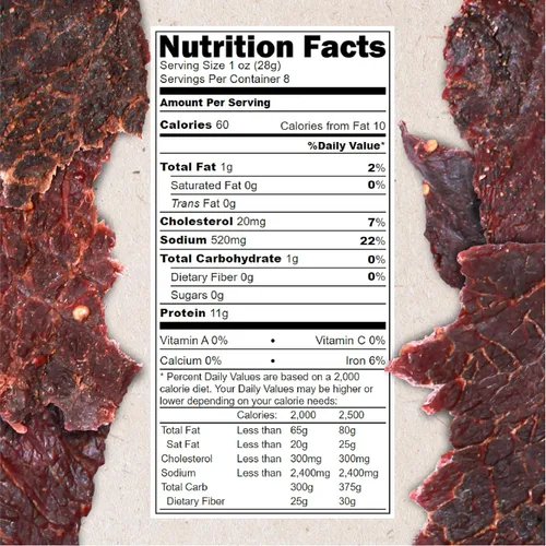 Miniatura 2 de Hardtimes Cecina de Vaca Artesanal - Sabor Original - Frasco de 8 oz