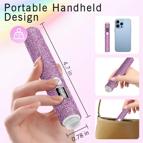 Miniatura 4 de Luz UV de mano para uñas de gel, mini luz UV con purpurina para uñas, lámpara de uñas portátil inalámbrica para uñas de gel X de curado rápido