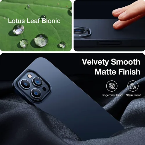 Miniatura 3 de TORRAS Ajuste Delgado funda para iPhone 12 Pro Max, funda ultrafina con agarre antideslizante y sin huellas dactilares, funda de plástico duro súper