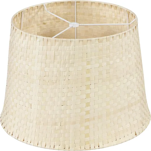 Miniatura 11 de Aspen Creative 32991, Pantalla de Lámpara Empire Spider Tejida a Mano, Hoja de Plátano Natural, 13" Superior x 16" Inferior x 11" Altura Inclinada