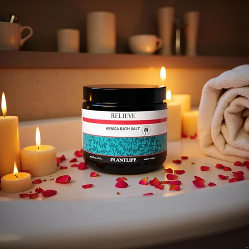 Miniatura 3 de Plantlife Arnica Relieve Sales de baño minerales – Fabricado con árnica y aceites esenciales 100% puros – Los productos Relieve son una solución