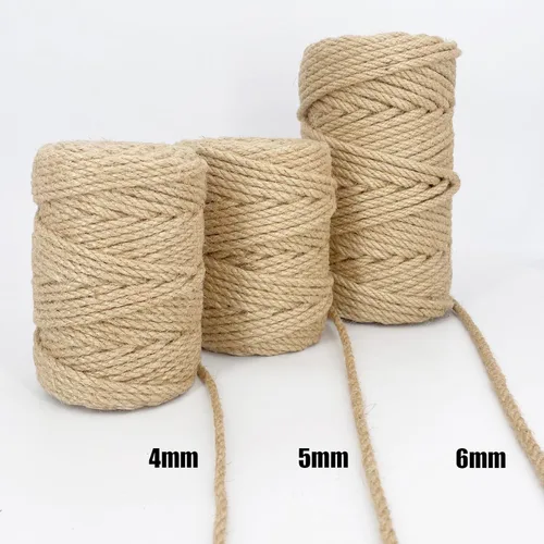 Miniatura 5 de Leecogo Cuerda de yute de 0.157 in de 164 pies resistente y gruesa para jardinería, manualidades, embalaje, reciclaje y decoración del hogar