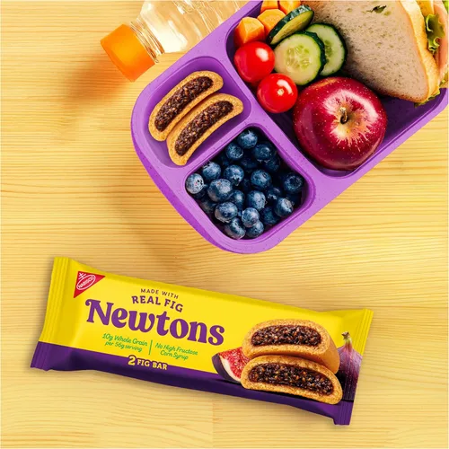 Miniatura 11 de NEWTONS - Barras de higo de fruta real horneadas suaves, galletas de higo, 10 paquetes de bocadillos (2 galletas por paquete)
