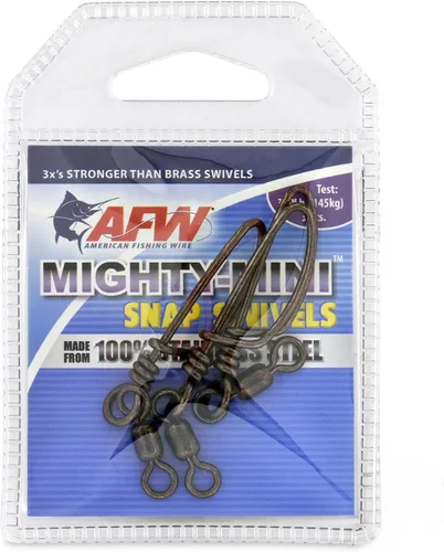 Miniatura 30 de American Fishing Wire Mighty Mini grúa giratoria, línea de pesca esencial, equipo de pesca compacto, giro de agua salada, giro de acero inoxidable