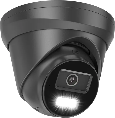 Anpviz Cámara IP PoE 4K para exteriores, cámara de seguridad de torreta con cable de 8 MP, detección de vehículos humanos, lente de 0.110 in, visión