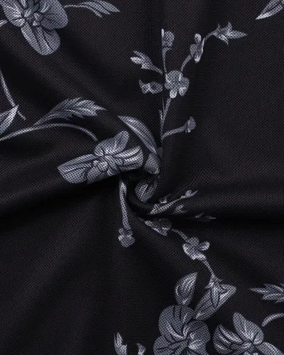 Miniatura 5 de Supnier Blusas elegantes para mujer, manga 34, cuello en V, con estampado floral, camisas de malla, ajuste holgado