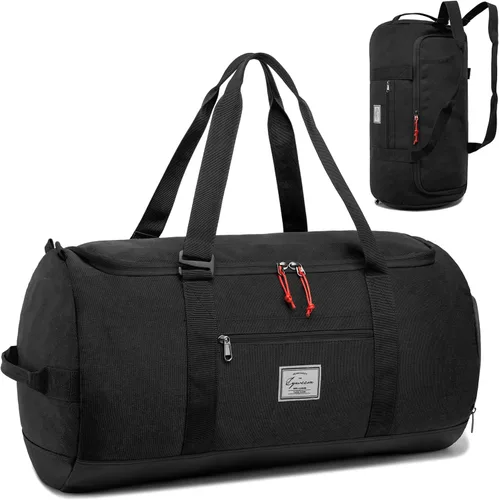 Lyweem Bolsa de viaje para hombres, 60L, bolsa de lona deportiva, de gran tamaño, bolsa de fin de semana, bolsa de noche para mujeres,