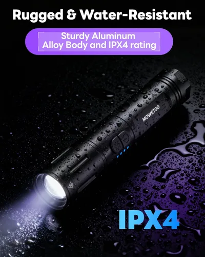 Miniatura 11 de Linterna de luz negra UV, recargable 2 en 1, linterna de luz blanca LED y luz negra de 395 nm, impermeable, zoomable, LED súper brillante