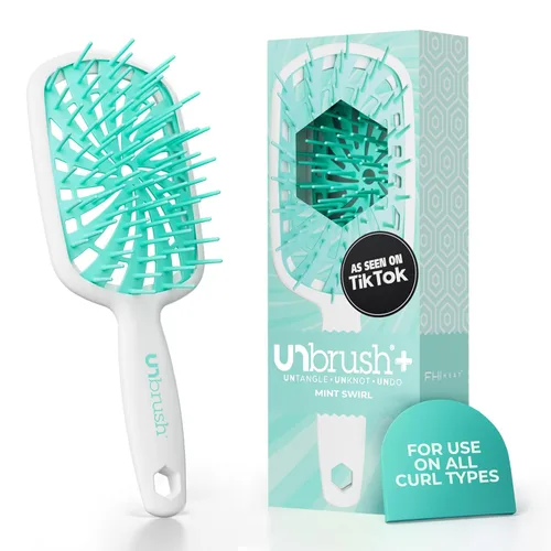 Miniatura 12 de FHI Heat UNbrush Plus — Cepillo para cabello rizado para desenredar suave y eficazmente el cabello húmedo o seco y frágil — Cepillo desenredante