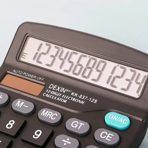 Miniatura 6 de Calculadora Calculadora de oficina de 12 dígitos con pantalla LCD grande, energía solar dual y batería Calculadora de botón grande Oficina