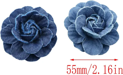Miniatura 3 de LQ Industrial 6 piezas de tela de mezclilla de tela de tela de tela de 3 tamaños para decoración de ropa, suministros de manualidades de bricolaje