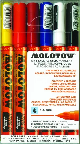 Miniatura 22 de Molotow ONE4ALL - Juego de rotuladores de pintura acrílica 10 colores básicos #1