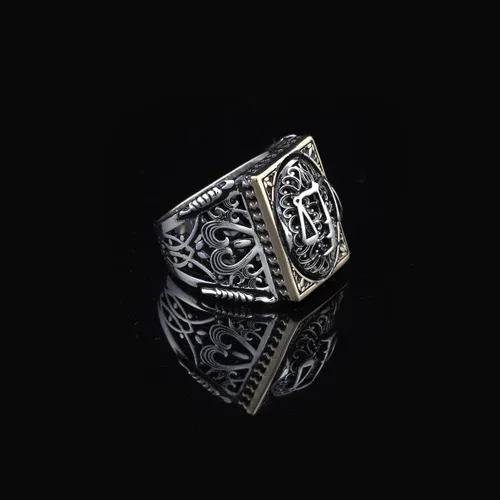 Miniatura 3 de Anillo de escala de plata, anillo hecho a mano para hombre, Anillo Libra hecho a mano para hombre, Anillo de abogado de plata, Anillo de plata