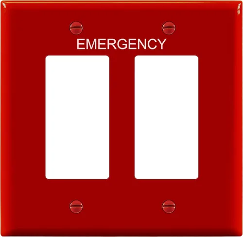Miniatura 19 de ENERLITES - Cubierta decorativa de interruptor doble, placa de pared de dos salidas, 2 bandas de gran tamaño, 5.50 x 5.50 pulgadas, termoplástico