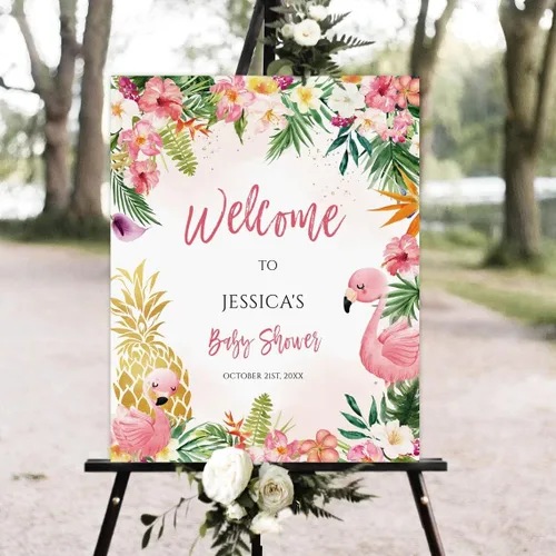 Miniatura 25 de Generic Greenery - Letrero personalizado para baby shower, 12 x 18 pulgadas, plástico, resistente a la intemperie y a la decoloración, letrero