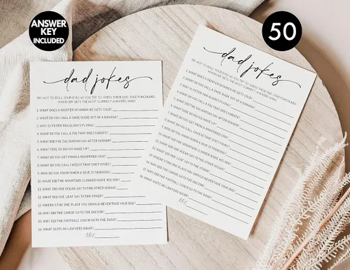 Miniatura 3 de Juego de 50 chistes para baby shower (50 tarjetas), divertido juego de baby shower, género neutro niño o niña, co-edición, minimalista