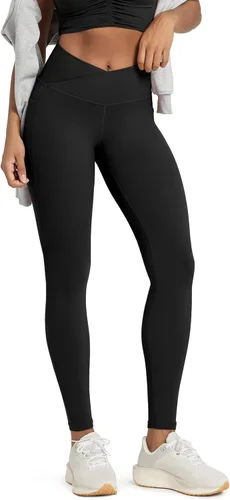 ODODOS Leggings Suaves como Mantequilla de Cintura Cruzada con Bolsillos para Mujeres, ODCLOUD Pantalones de Yoga Lounge Cruzados de 25" / 28"