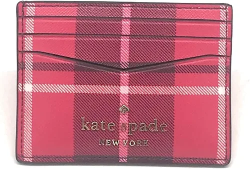 Miniatura 2 de Kate Spade New York Staci Plaid - Tarjetero delgado pequeño (cuadros festivos)
