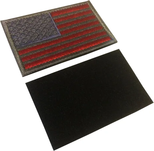 Miniatura 3 de Backwoods Barnaby parche con velcro de la bandera de EE.UU. (2 x 3 pulgadas).