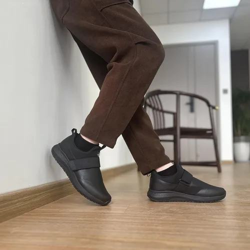 Miniatura 7 de Zapatos de trabajo antideslizantes para hombre, zapatos de cocina para cocineros, restaurantes, zapatos impermeables y antideslizantes para caminar