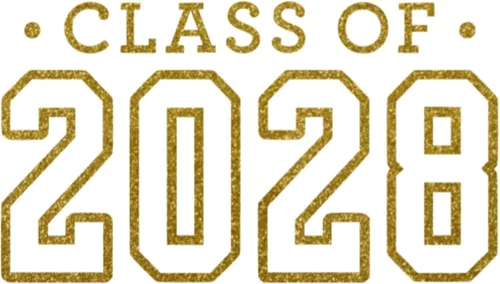 Miniatura 20 de Class of 2028 Iron On Decal, Senior Class Shirt Patch, Heat Transfer, HTV Graphic Tshirt Sticker, DIY Crafts, Pick Size Color, Iron-On Almost Gold