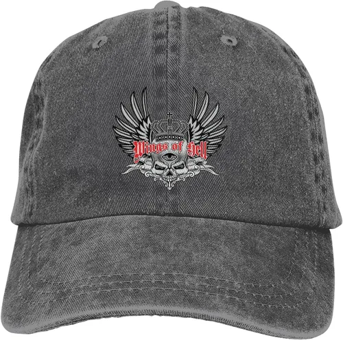 Miniatura 9 de Cowboy Hat Trendy Hats for Man and Women Djustable Four Season Outdoor Baseball Cap of Hell Skull with Angel Deep Heather