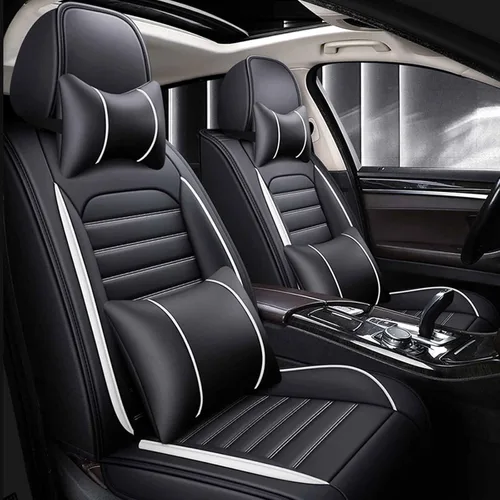 Miniatura 2 de Car Seat Cover Waterproof Full Set Leather, for Opel Zafira Tourer Astra K Insignia 2014 Meriva B Vectra C Mokka, Leather 5-Seat Car Seat Covers All