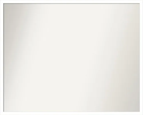 Miniatura 119 de Amanti Art Espejo de baño blanco para sobre el fregadero, 32 x 45 pulgadas, espejo de tocador rectangular blanco esbelto, marco de madera moderno