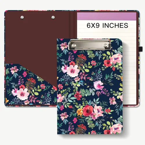 Miniatura 9 de Hongri Mini Portapapeles Folio con Libreta Recargable Forrada y Bolsillo Interior de Almacenamiento para Estudiantes, Aula, Oficina, Mujer, Hombre