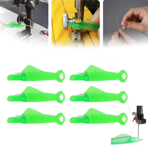 Miniatura 12 de Enhebrador de agujas para máquina de coser - 2024 Nuevo enhebrador manual DIY rápido, automático mejorado (Verde, 10 piezas)
