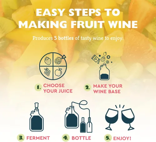 Miniatura 4 de Craft A Brew - Caja de jugo - Un kit de elaboración de vino de frutas - Fácil para principiantes - Kit de elaboración de vino en casa - Incluye