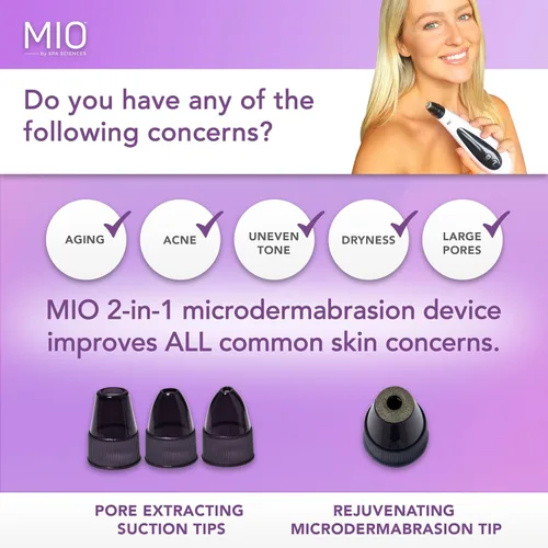 Miniatura 2 de Spa Sciences - MIO - Eliminador de puntos negros de microdermoabrasión con punta de diamante, limpieza de poros y sistema de rejuvenecimiento