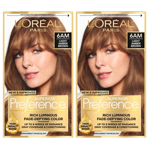 Miniatura 68 de L'Oreal Paris Superior Preference - Tinte permanente luminoso que desafía la decoloración, tinte para el cabello hasta 9 semanas de resplandor, 5C