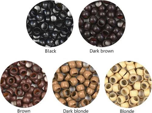 Miniatura 6 de Extensiones de cabello con microeslabones de 0.118 pulgadas, cuentas de micro anillos de cobre, nano cuentas para extensiones de cabello