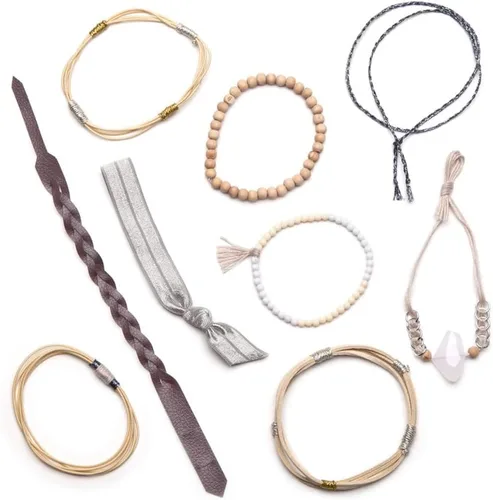Miniatura 4 de Craft Crush — Caja de pulseras: Tonos neutros — Hace 9 pulseras increíbles — Kits de manualidades — Para mayores de 13 años, pequeño