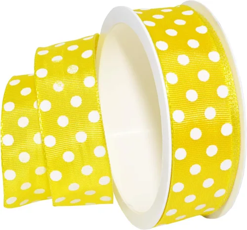 Miniatura 4 de Morex Ribbon Grosgrain de lunares, 1 pulgada por 4 yardas, negro