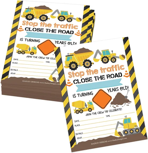 Miniatura 14 de Hadley Designs Invitaciones de cumpleaños para niños y niñas con temática de corral – 25 invitaciones de fiesta de cumpleaños de animales de granja