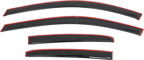 Miniatura 9 de IKON MOTORSPORTS Viseras de ventana de canal compatibles con Toyota Camry 2018-2024, protectores de lluvia acrílicos ahumado/tintados, deflectores
