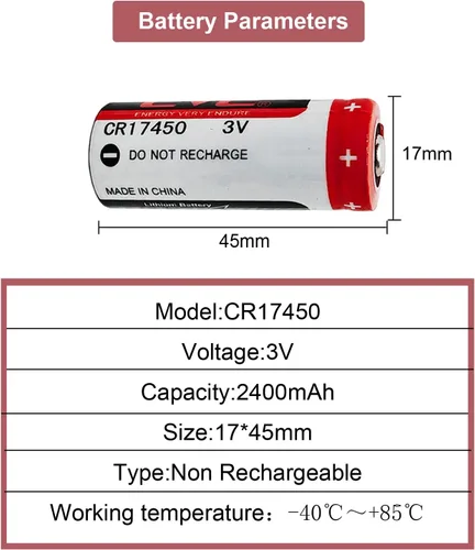 Miniatura 2 de 4 PCS EVE CR17450 3V batería de litio 2400mAh reemplazo PLC batería de control industrial no recargable