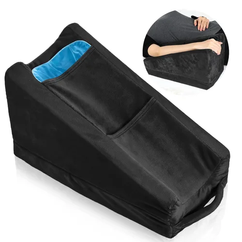 Miniatura 12 de Almohada de elevación de brazo Buryeah con 2 bolsillos, almohada de apoyo ergonómico suave para codo, cuña de descanso de brazo, regalos para brazo