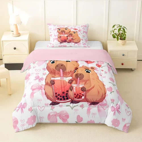 Miniatura 44 de jejeloiu Juego de ropa de cama Queen y King, juego de edredón de panal para niños, niñas, adolescentes, decoración de habitación, edredón Multi 07