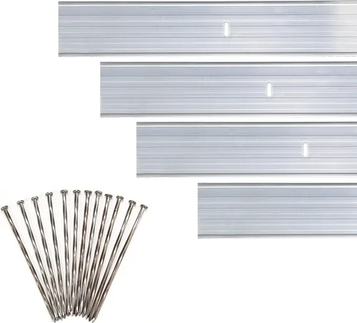 Dreamscape YardEdge Kit de bordes de aluminio para paisajismo – 8 tiras, 6 pies cada una (48 pies en total), acabado de molino – Borde de paisajismo
