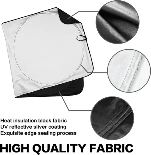 Miniatura 3 de Parasol para parabrisas de coche, SUV, camión, plegable, con diseño de bayas rosadas, fresas, fresas, reflectores, rayos UV, para ventana delantera